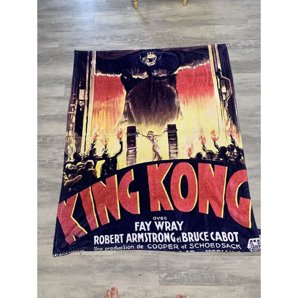 Turner Entertainment King Kong Movie‎ Poster Wall tapestry Throw Blanket